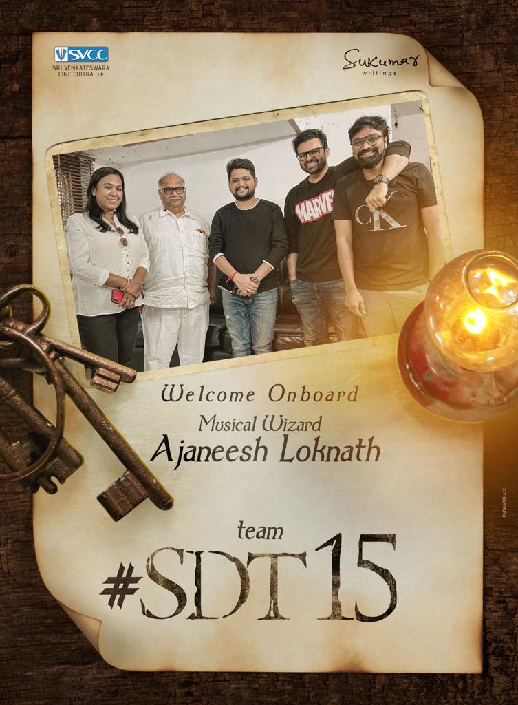 AJANEESHB's tweet photo. Very excited and thrilled to be part of this project #SDT15 Thank You @BvsnP Sir for having me on board.
@IamSaiDharamTej @iamsamyuktha_ @karthikdandu86 @aryasukku @SVCCofficial @SukumarWritings @crbobbymusic #abbsstudio https://t.co/kfzWQR8cP6
