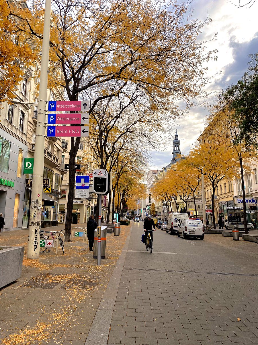 BenSostenuto's tweet photo. Good morning from Vienna 🍂🎶☕️
Beautiful autumn foliage in the 6th district (Mariahilferstraße). Have a lovely day! 😊
#OldVienna #6thDistrict #Mariahilf #AutumnInVienna #GoodMorning #VPO https://t.co/NM8M6O3blr