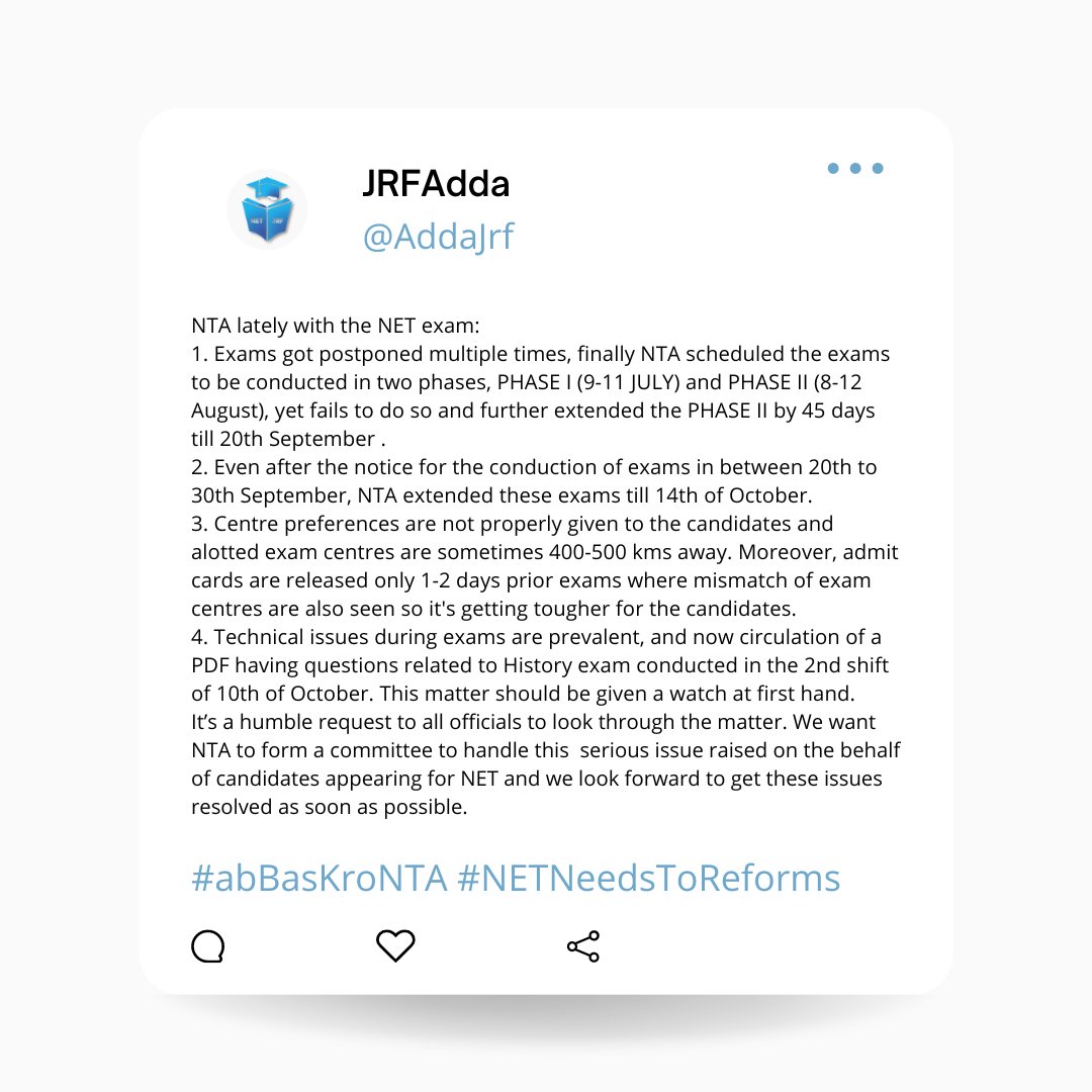 AddaJrf's tweet photo. UGC NET aspirants asking officials @mamidala90 for resolving the issues.

#abBasKroNTA #NETneedsToReforms

#netjrfwithaditi #JRFAdda #Aditisharma #Shivsir #aditimam #aditi #shiv #ntaugcnet #netjrf #ugcnet #ntanet #nta #net #ugc #paper1 #jrf2022 #jrf #ntanet2022 #jrfaditi https://t.co/aOUYh4xJdb