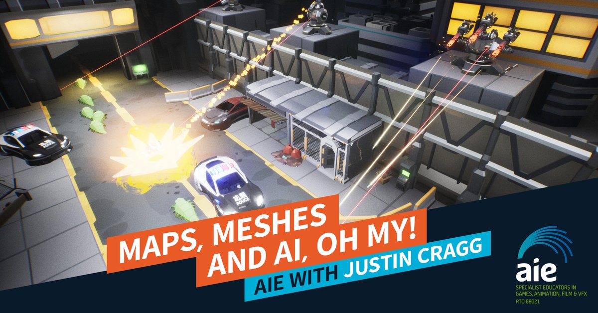 Tomorrow night we catch up with AIE alumni and trainer Justin Cragg, professional Game Play Programmer for Kite Shield Interactive!

We will be discussing Justin's pathway into the games industry and what the day-to-day looks like for a games developer!

link.aie.edu/3CrBf8j