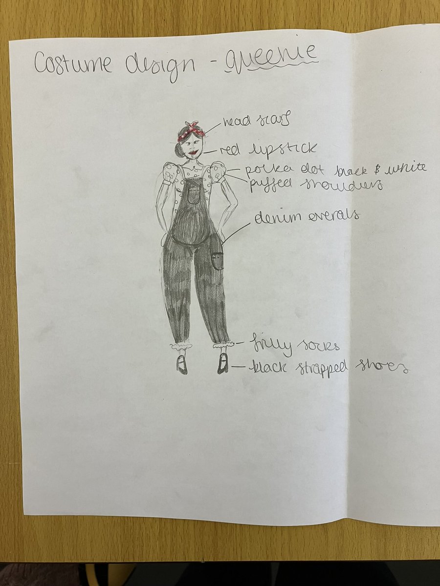 DramaUptonFCJ1's tweet photo. Fantastic set and costume designs by Isabella, one of our year 9 Drama students exploring a number of design ideas for a range of plays in preparation for the scripted performance assessment! Great work Isabella 🎭✏️🎨☺️ #scriptedperformance #design #set #costume https://t.co/SxMBdv9XnZ