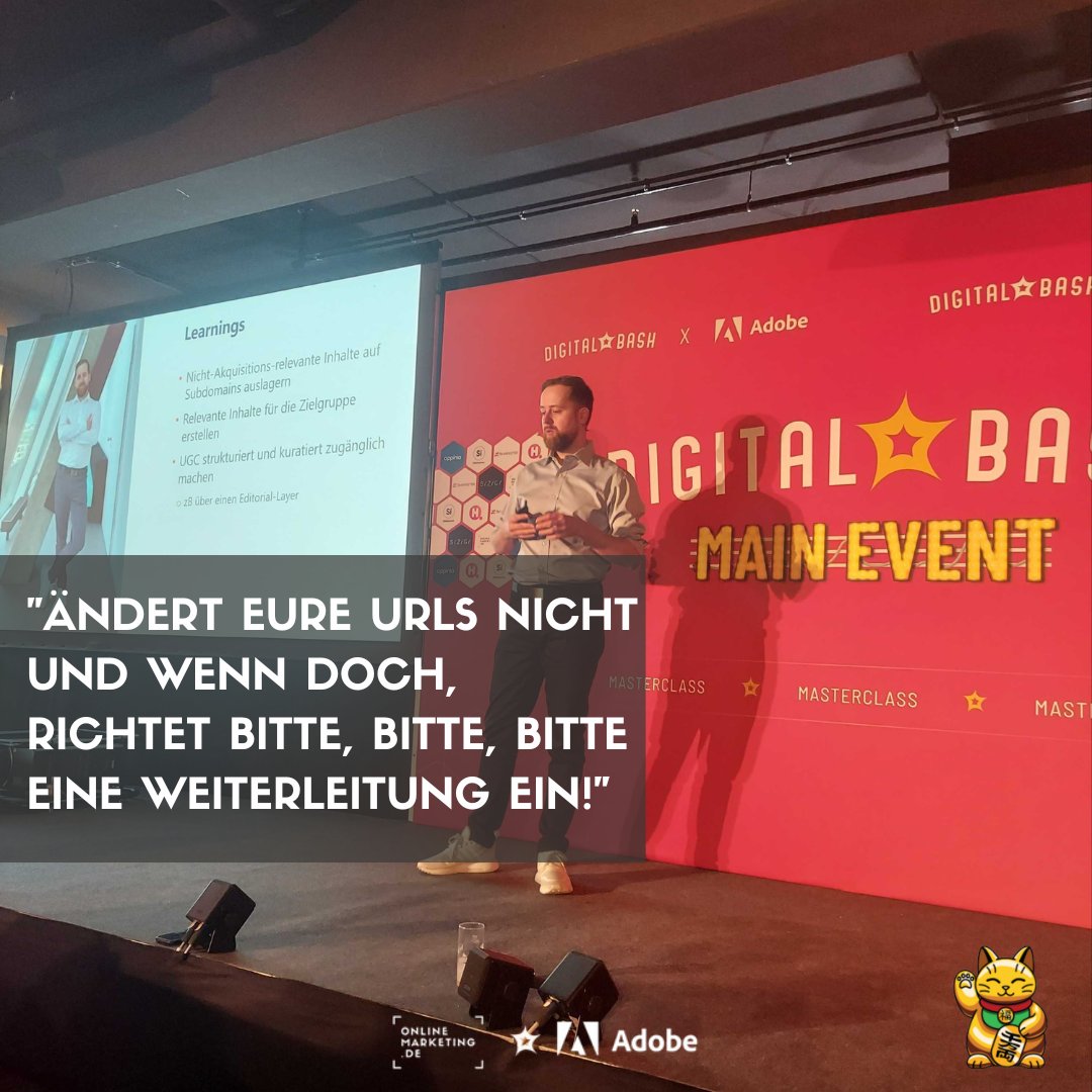 digital_bash's tweet photo. @MalteLandwehr, Head of SEO bei idealo, stellt uns die fünf größten SEO Gewinner und Verlierer des Jahres vor. 
#digitalbash #onlinemarketing #hamburg #millerntorstadion #seo https://t.co/OUuHvxryE8