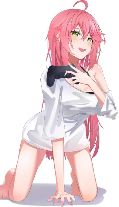 一緒にげぇむするにぇ…!#miko_Art 