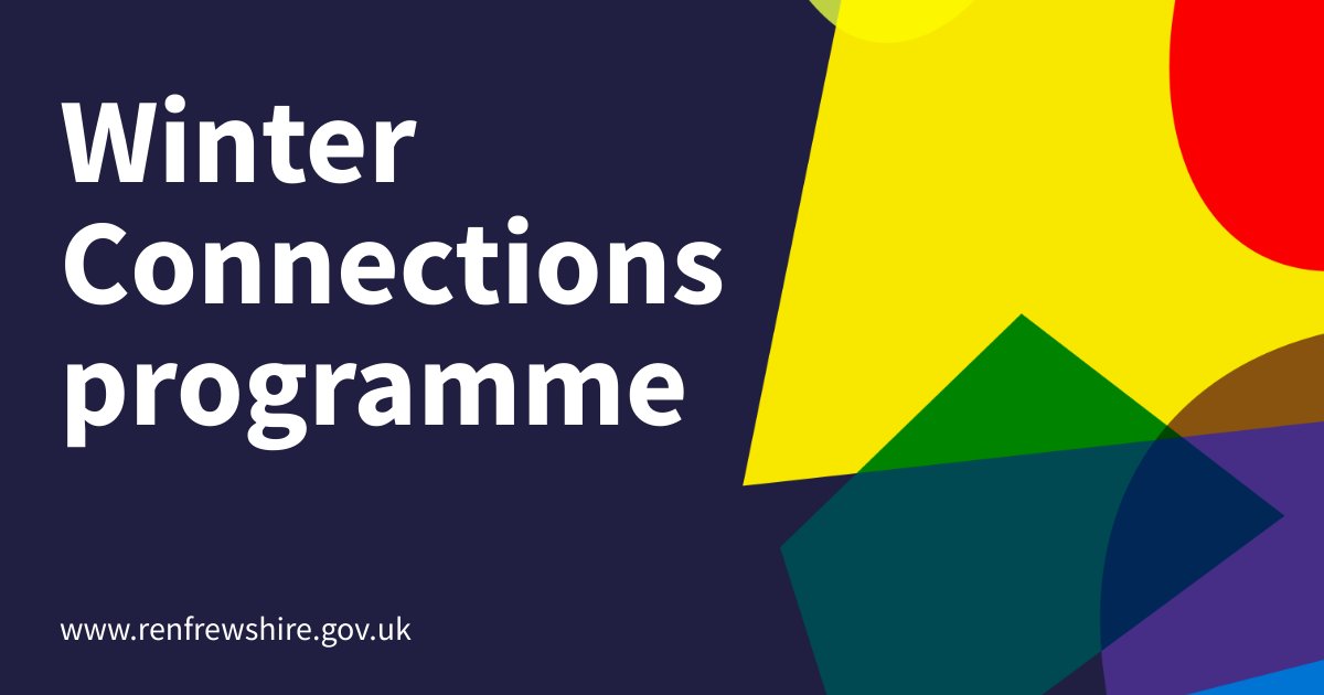 Our Winter Connections programme will create a network of places where people can connect and take part in free events and activities this winter. Community groups who want to host events as part of the programme can apply to our Winter Connections Fund. renfrewshire.gov.uk/article/12902/…