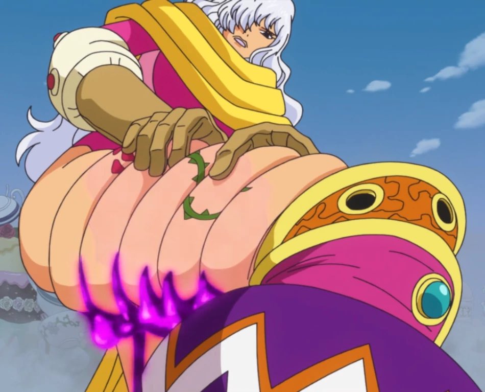PanchiAnime's tweet photo. Le 12 octobre c’est l’anniversaire de Charlotte Smoothie dans One Piece ! 🍰

La spécialiste de l’essorage d’humain, pratique pour essorer le linge ça.

Plus sérieusement, à Onigashima aurait-elle pu faire quelque chose d’après vous ? 🤔 https://t.co/O4U6uQbMfd