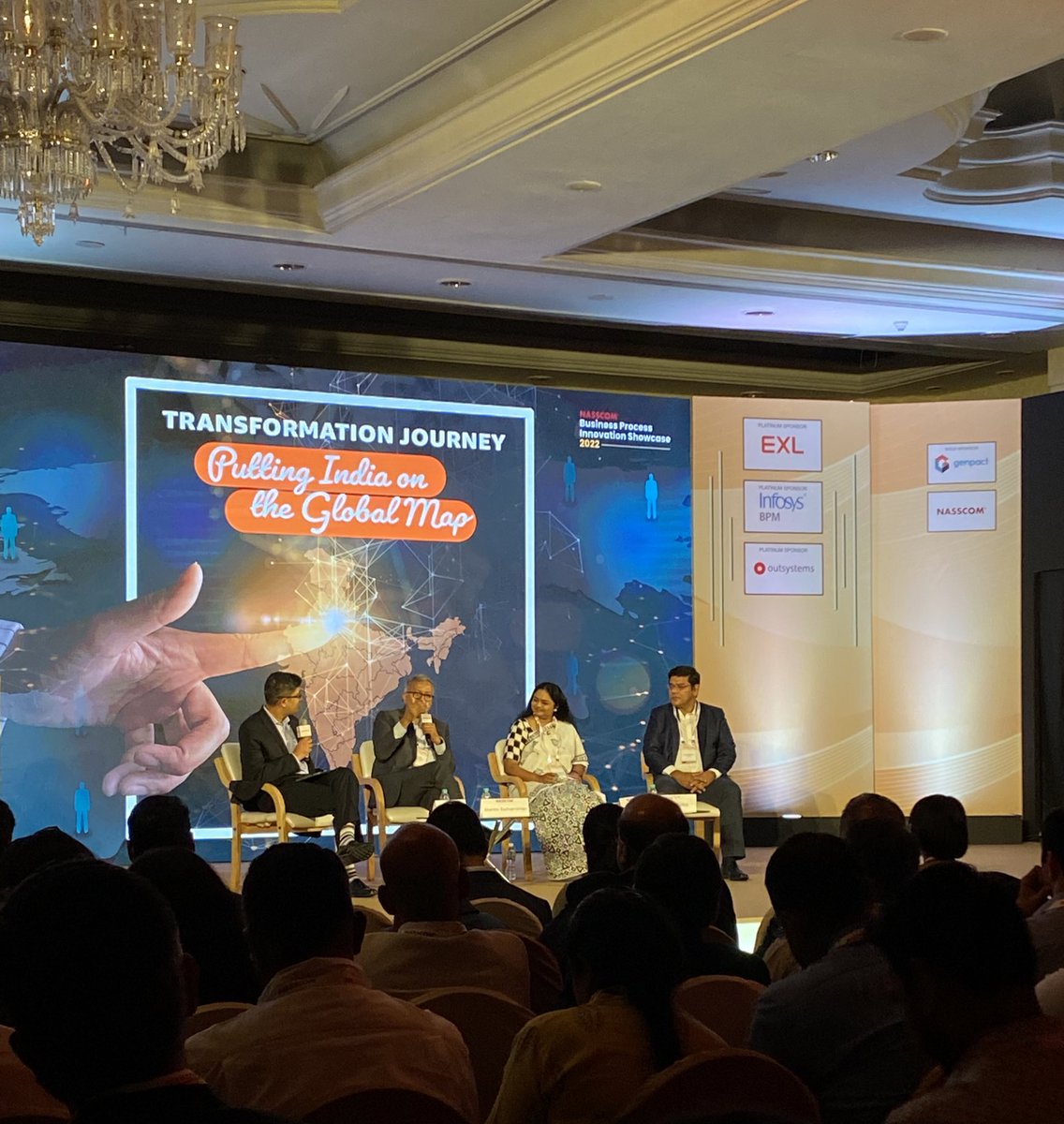 InfosysBPM's tweet photo. “Challenges help us think differently. It is a catalyst for change.”

- Anantha Radhakrishnan, EVP, CEO &amp; MD – Infosys BPM talks about “The Transformation Journey: Putting India on the Global Map”

#InfosysBPM #InfyBPMatnasscom #Infosys #BusinessProcessInnovation https://t.co/x2qlF0ncF4