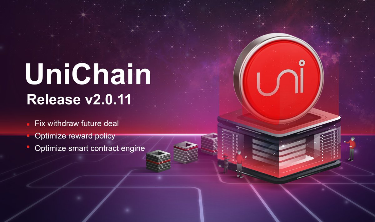 Hi @all  We have patched and upgraded the core system of #UniChain infrastructure (UNW coin).
Please invite your Node(s) to update.
Best regards