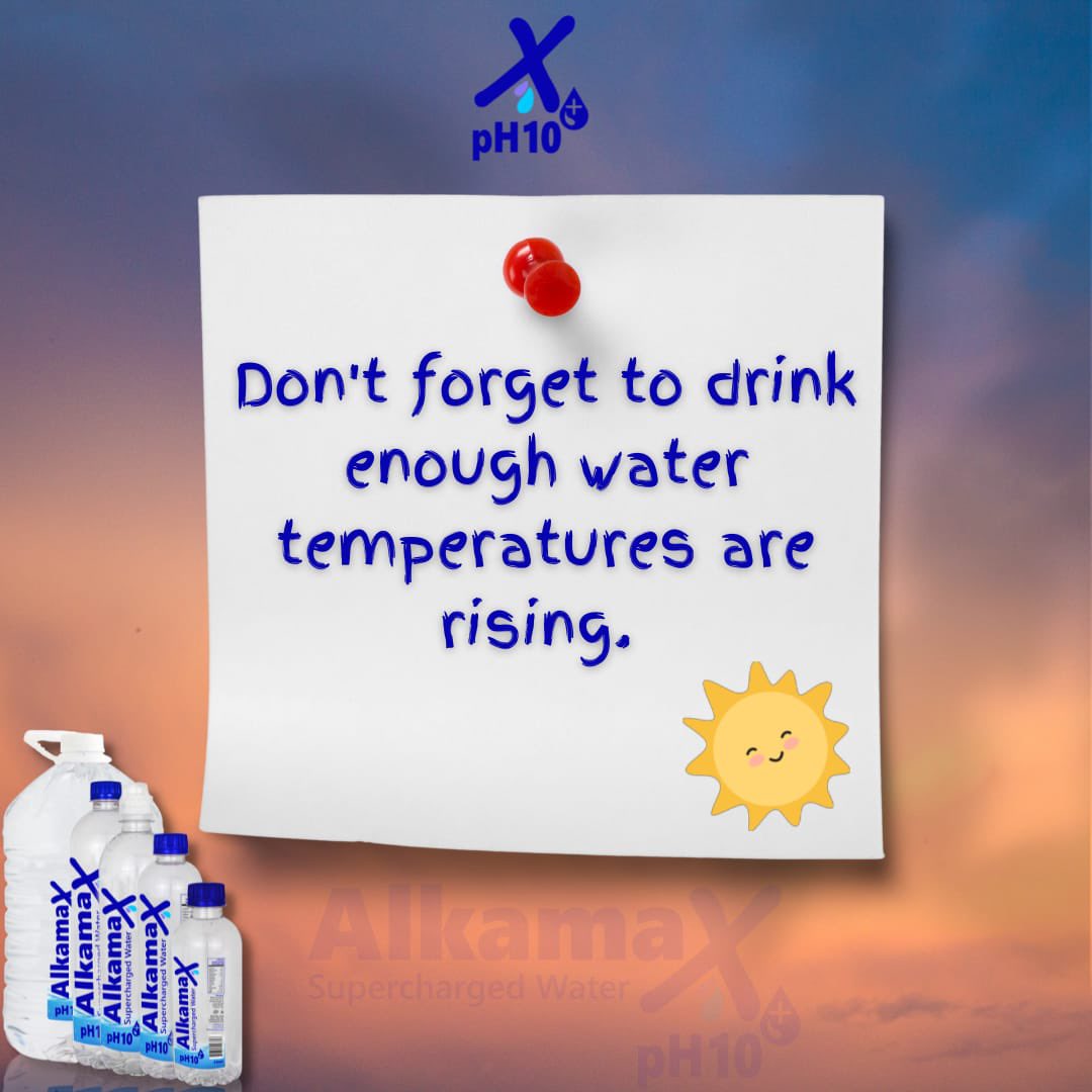 Temperatures are rising, the sun ☀️ is out. Let’s hydrate with the right water, Alkamax.

#alkamax 
#alkaline
#alkalinewater 
#alkalinewaterbenefits 
#water 
#hydrate 
#summer 
#xoli 
#PodcastAndChill 
#Mnakwethu 
#
