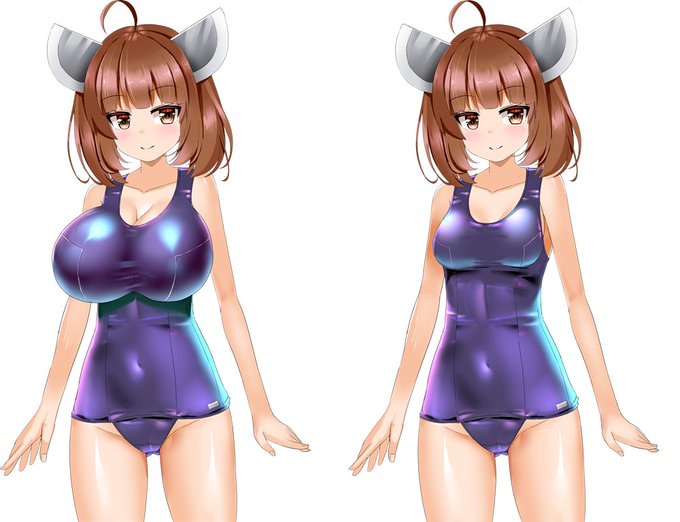 スク水差分きりたん 