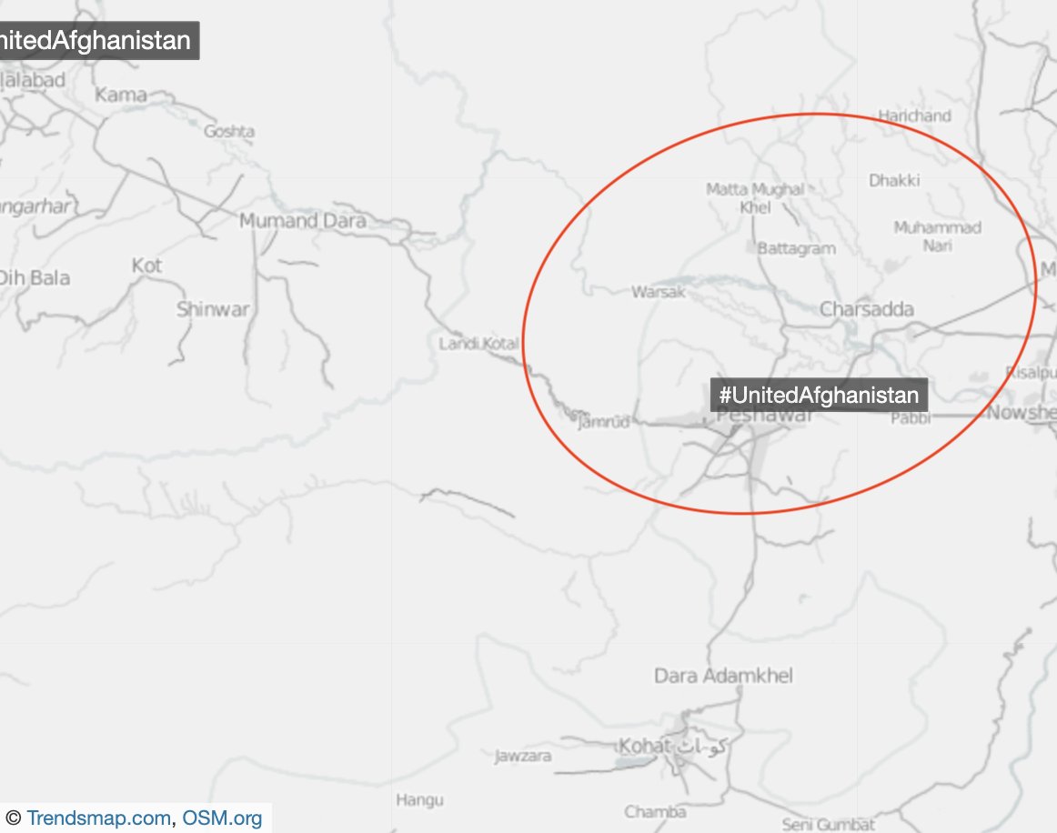 AhmadShuja's tweet photo. Where are the tweets for the Talib trend coming from? Peshawar!

The screenshot is from Twitter analytics website, Trendsmap.

#UntitledAfghanistan | #StopHazaraGenocide https://t.co/arckvY4k0w