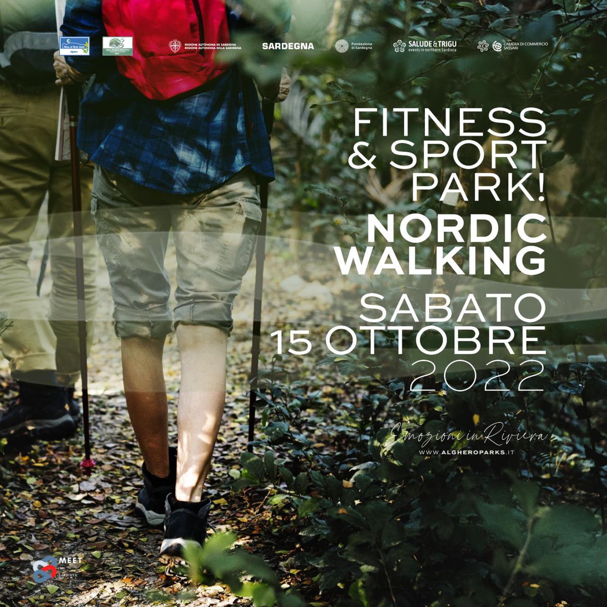 FITNESS &amp; SPORT PARK 2022
Appuntamento con lo Sport all’aria aperta 👉🏻 15 Ottobre #NordicWalking! 
Al termine della camminata, i partecipanti si ritroveranno a #CasaGioiosa per l’aperitivo con i prodotti del Parco!
#algheroparks #alghero #saludetrigu #northsardinia #meet_sardinya