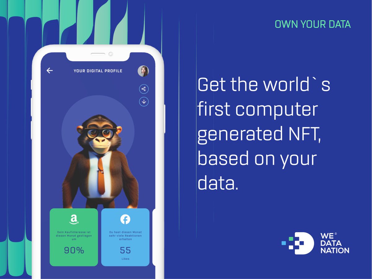 🤔How to get from #facebook data to a computer generated nerd-monkey #avatar!?

Use #WeDataNation and find out which animal matches your interests and characteristics.

#Web3 #decentralized #NFT #WDN #DAO #Data #blockchain