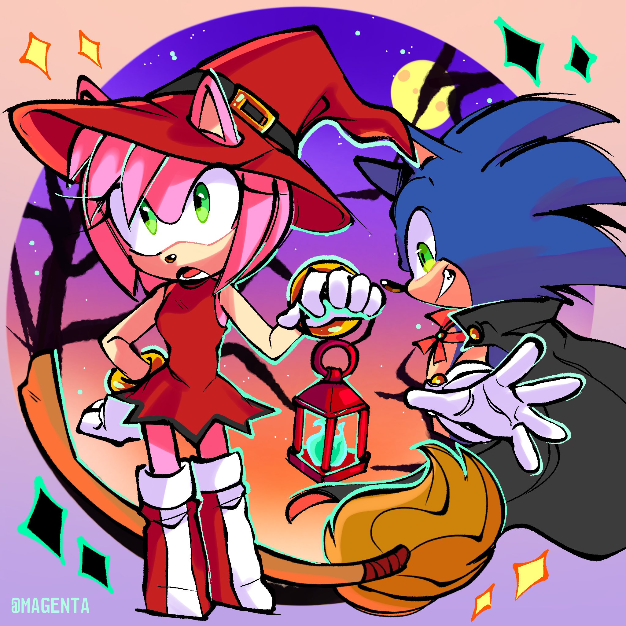 🌸magenta_mel🌸🇵🇸 على X: Family Portrait ✨ (?) Sonic Au🌸 #sonamy  #SonicTheHedgehog #sonicau  / X