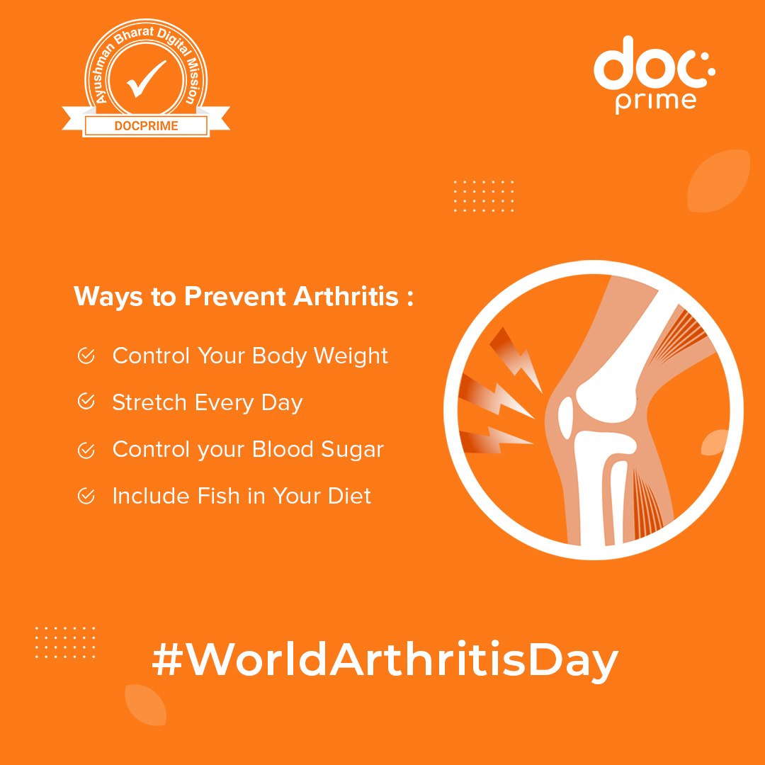 docprimeIndia's tweet photo. This World Arthritis Day, take a pledge to keep your bones healthy. 

#Healthylifestyle #WorldArthiritisDay #healthforall #Docprime https://t.co/CM5ujjVeiO