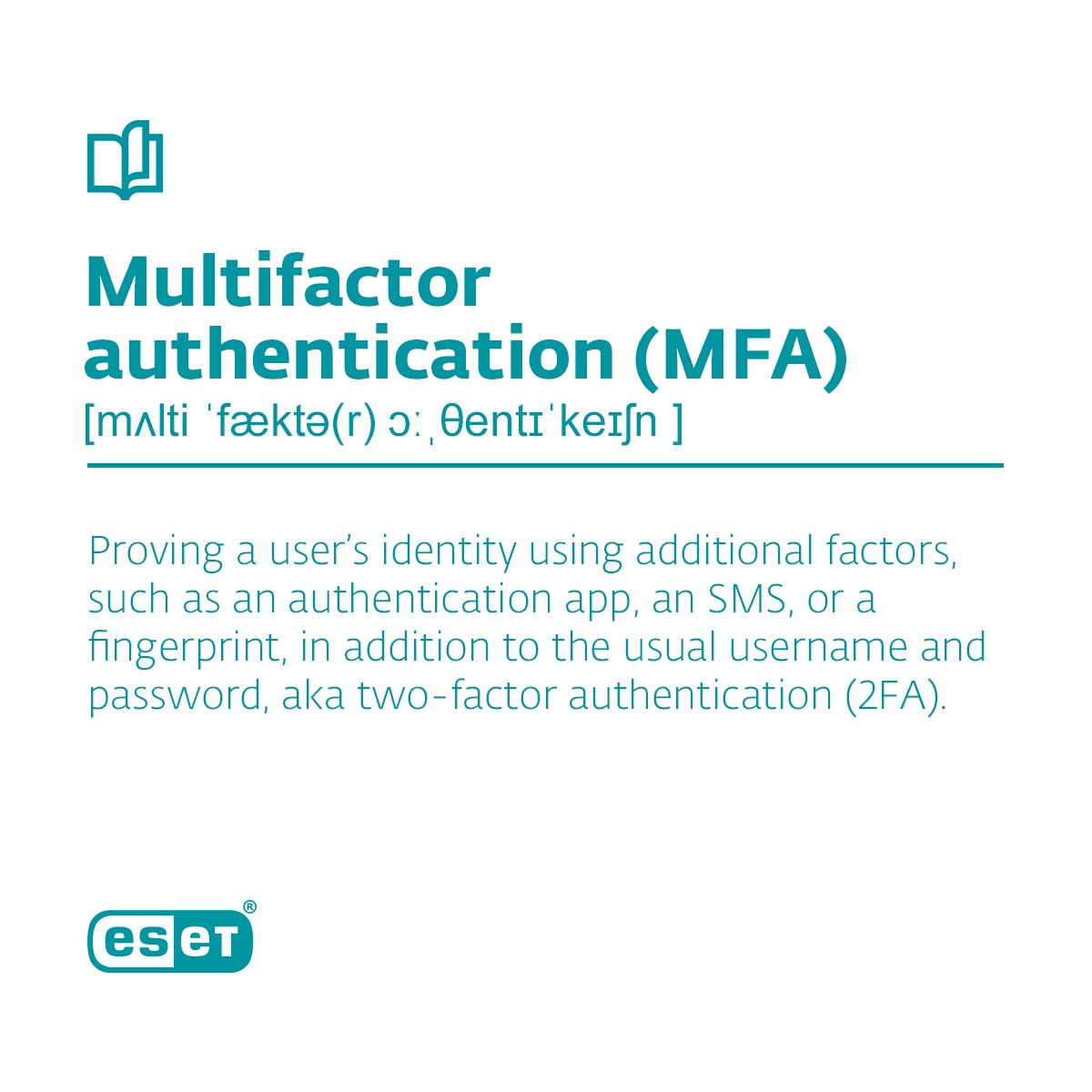 ESET_EA's tweet photo. There are currently 5 types of MFAs:
1. Push notification via an authenticator app on your device
2. One-Time Password (OTP)
3. Email/SMS Code
4. Two Factor tokens
5. Biometrics
#CyberReady #OCSAM #CybersecurityAwareness https://t.co/3HEyKLtu9p