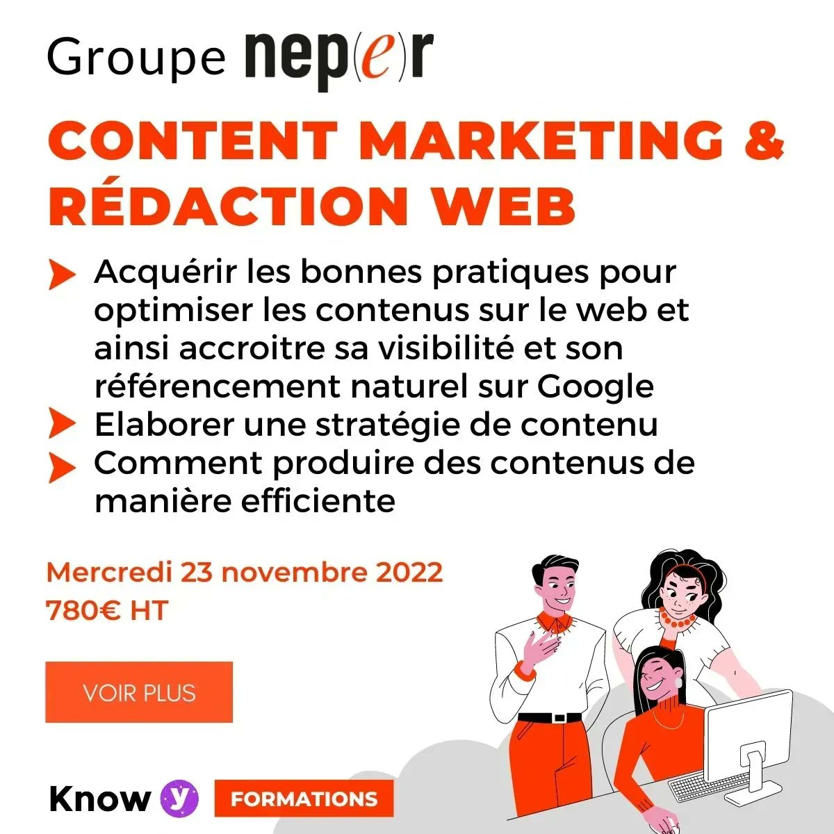 KnowY_fr's tweet photo. ⚠ #Formation #Contentmarketing #redactionweb

Formez vos collaborateurs à préparer votre site web à la mise à jour #Google et changez votre façon de faire du contenu avec @Cariboo_seo Expert #SEO, le mercredi 23 novembre 2022  par visioconférence.

https://t.co/taRMDvd4gu https://t.co/LejGSysE5E