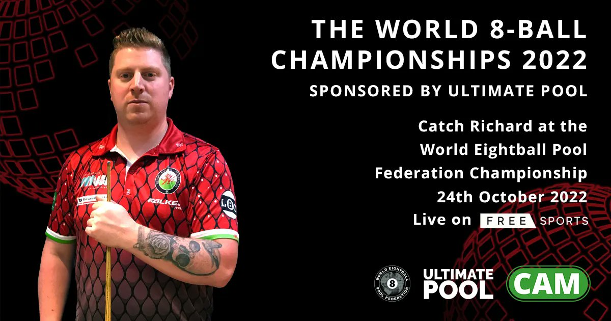 CAM-sponsored Richard Gifford is heading to the prestigious <a href="/WepfPool/">WEPF - World Eightball Pool Federation</a> championship in Killarney, Ireland from 19-27 October. Riding high following his recent win at the Welsh Open &amp; hoping to build on his 2017 quarter-finalist position, Gifford has everything to play for! 🎱☘️