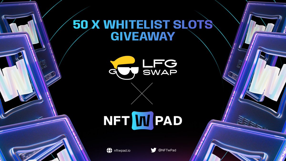 nico_fullsend's tweet photo. 📢NFTwPad × LFGSwap Whitelist Giveaway📢

1⃣Follow @LFGSwap x @NFTwPad
2⃣RT + LIKE TAG 3friend
3⃣Gleam: https://t.co/Kxe6fqHIs4

🏅Reward: 50 whitelist winner

End:24/h (8:00 UTC Oct 13)

#Giveaway #ethwchain https://t.co/JduDo3bRkJ