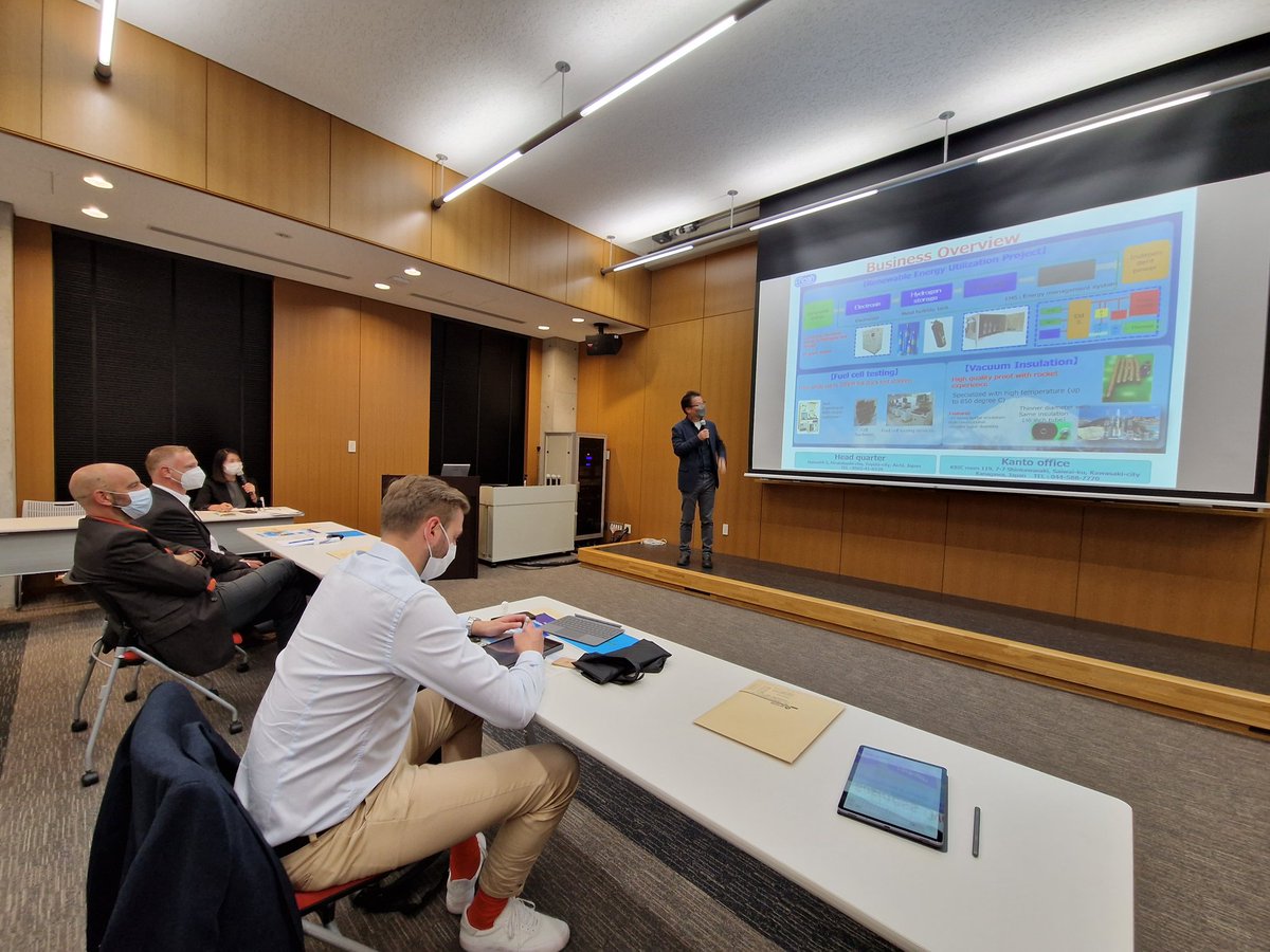 pegandara's tweet photo. @iurc_aa @Essener_Wifoe @grenoble @EUinJapan @EU_FPI @iurc_aa_japan Pilot actions w. #startUps envisaged. Follow-up meetings at #AichiKnowledgeHub, meeting full cell #H2energy company Enoah. "I was inspired by Europe's environmental concerns and renewal energy isage as I lived there many years ago" - so GM Suyama. Thanks to @EUinJapan, #EU_FPI. https://t.co/n0eZzqzwmz