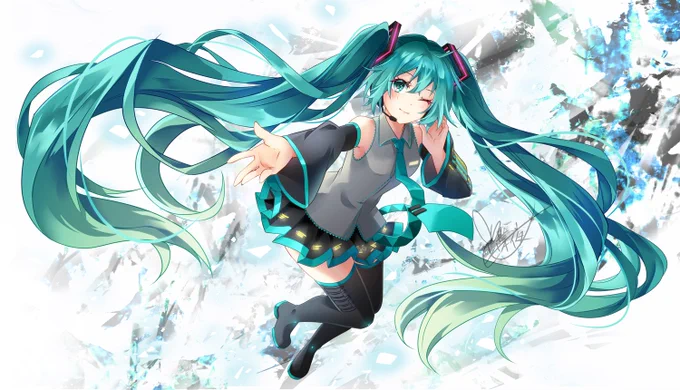 2枚目#初音ミク  #HatsuneMiku #VOCALOID #イラスト 