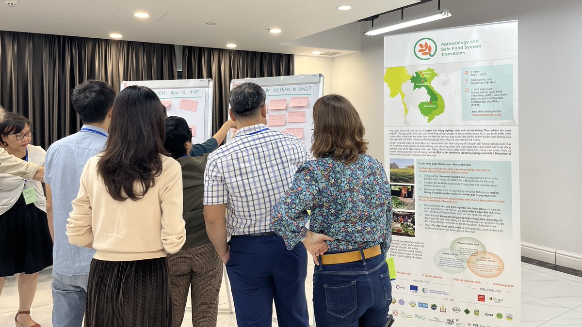 ASSETProjectSEA's tweet photo. Vietnam National Foresight and Theory of Change Workshop of #Assetproject and #ALiSEA is just starting in Hanoi. Participants will work and exchange to build a common vision of Vietnam Agriculture and Food systems in the future and #agroecology transitions needs. https://t.co/N55e4vAdst