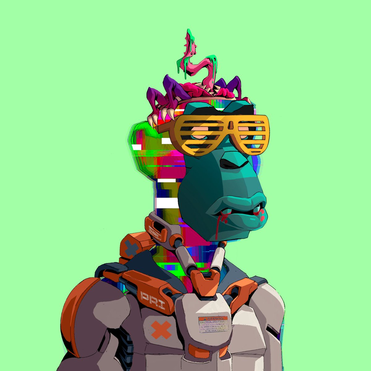 Welcome number 5th <a href="/Primatesnft/">Primates🌿</a> !!
Finally part of the Glitch gang and for a premium Price 🦍!