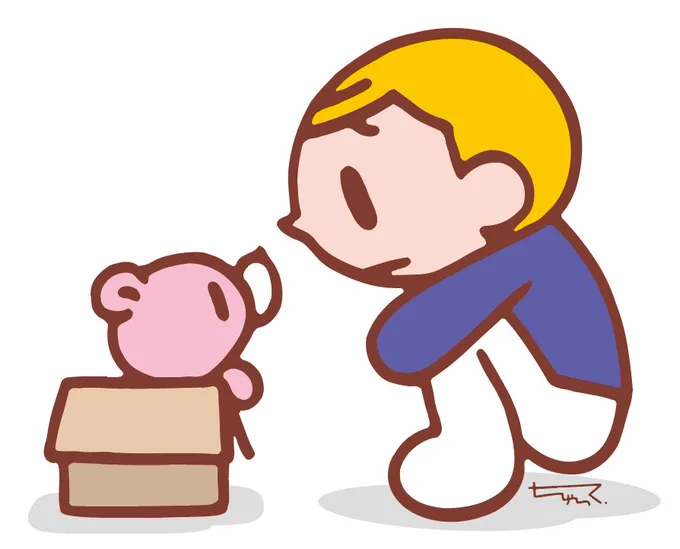祝アニメ化!おめでとうございます。第一話、言うまでもなく最高でした(ベビグル定番絵セルフオマージュのポチタとデンジ)#チェンソーマン#ファンアート 
