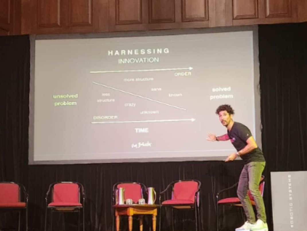 An amazing keynote from <a href="/gusbalbontin/">Gus Balbontin</a> today at the <a href="/HunterInnovFest/">HunterInnovationFest</a> 
Humour, Learnings and inspiration