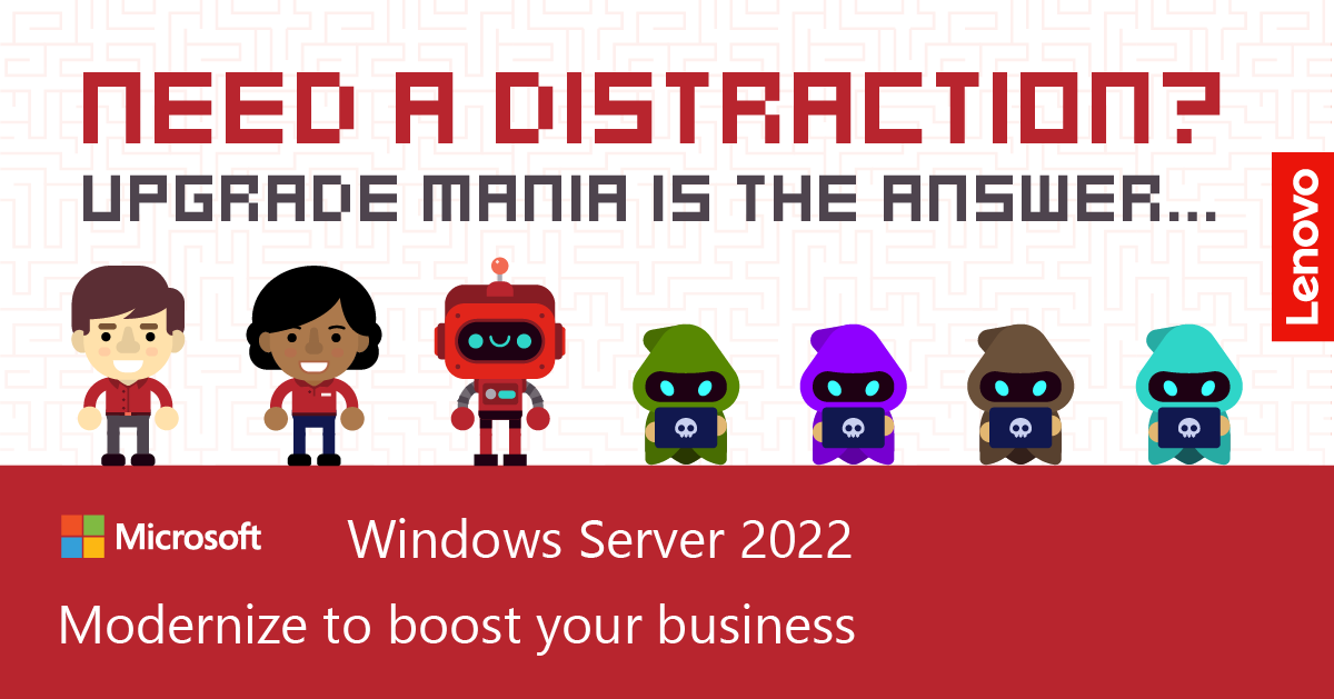 Upgrading your IT can feel like running through a maze of options…  Want a little distraction? 

Play a round of Upgrade Mania at lenovoupgrademania.com

#WindowsServer 
#LenovoSolutions