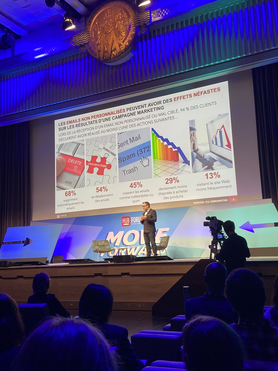 MaudeQuintin's tweet photo. ⚡️Ce matin, pour entamer en beauté cette deuxième journée, c’est @emmanuelvivier co fondateur de l’HUBinstitute qui nous parle de business AIgmenté ! 

💫

#HUBforum #mbadmb #transfonum 
@MBADMB @HUBInstitute @ArnaultChatel @VincentMontet @wtaranoff https://t.co/V5CKeYfF6M