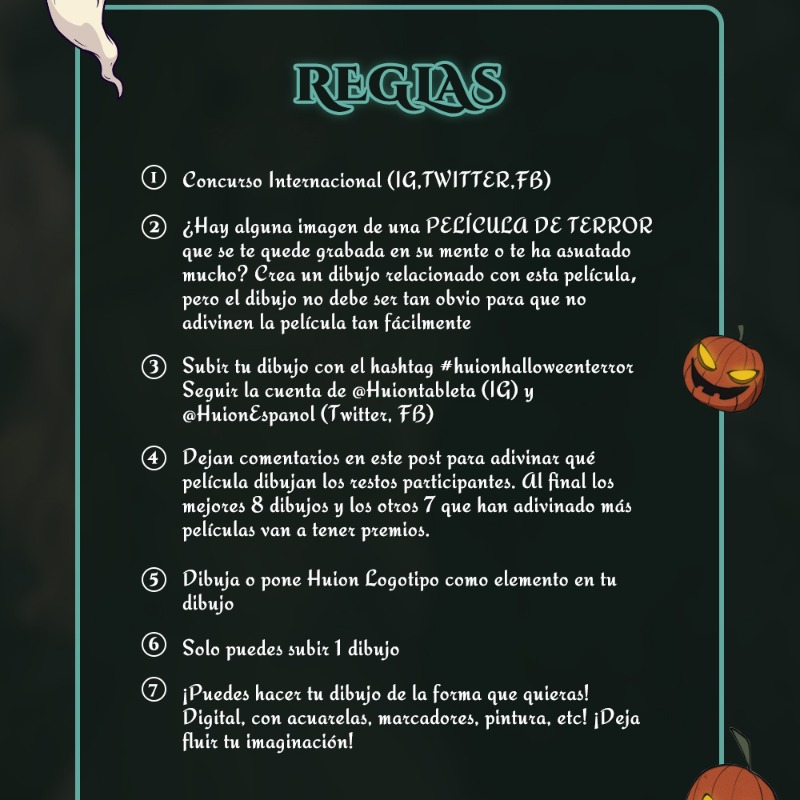 HuionEspanol's tweet photo. #HuionHalloweenTerror &amp; #HuionArtista

Concurso Internacional

Toma tu pincel y crea un dibujo relacionado con una película de terror

RT y seguir a  @HuionEspanol

Fecha:13 de octubre de 2022- 15 de noviembre de 2022

#Huion #huiontableta #huionevento #halloweencontest