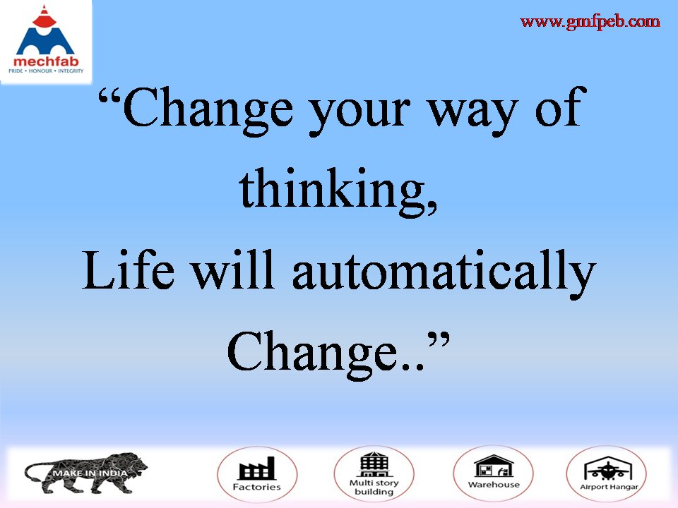 Mechfab2's tweet photo. "Change your way of thinking, Life will automatically change"

Contact us:-

For any details related to Pre-Engineered Building, Steel Buildings, Stadiums, Bridges, FOB Metal Buildings, Hospitals, Warehouses, Cold-storage, Industrial sheds, Shopping Malls &amp; etc. https://t.co/JtHX2YtGi7
