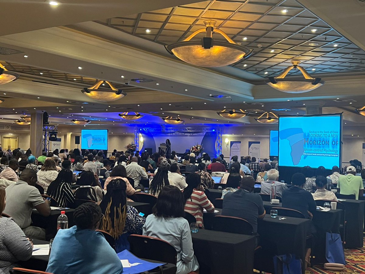 PsySSA_'s tweet photo. Full house at the 26th Annual PsySSA Congress for the presidential address and welcome, by Prof Shahnaaz Suffla. 
#PsySSA26 #26thCongress #TendingToTheSeedsOfCrisis #Psychology https://t.co/mB1ChdtBTU