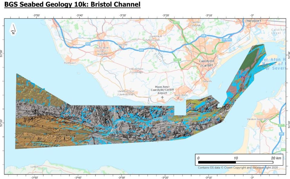BritGeoSurvey's tweet photo. BGS is publishing a new series of high-resolution offshore geological maps showing the distribution of bedrock &amp; sediments of the seabed around our coasts.

We take a deep dive into the first map, stretching along the central part of the Bristol Channel.

https://t.co/Z2bK5DQ1Sf https://t.co/35yMAlDvgV