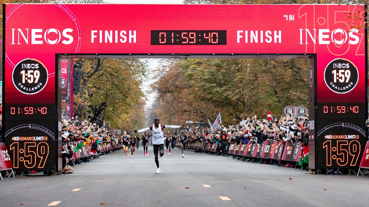 🎉 History made! 3 years ago @EliudKipchoge became the first person to run a marathon in under 2 hours and proved that No Human Is Limited! Share your favourite moment from the day 👇 #INEOS159 #NoHumanIsLimited
