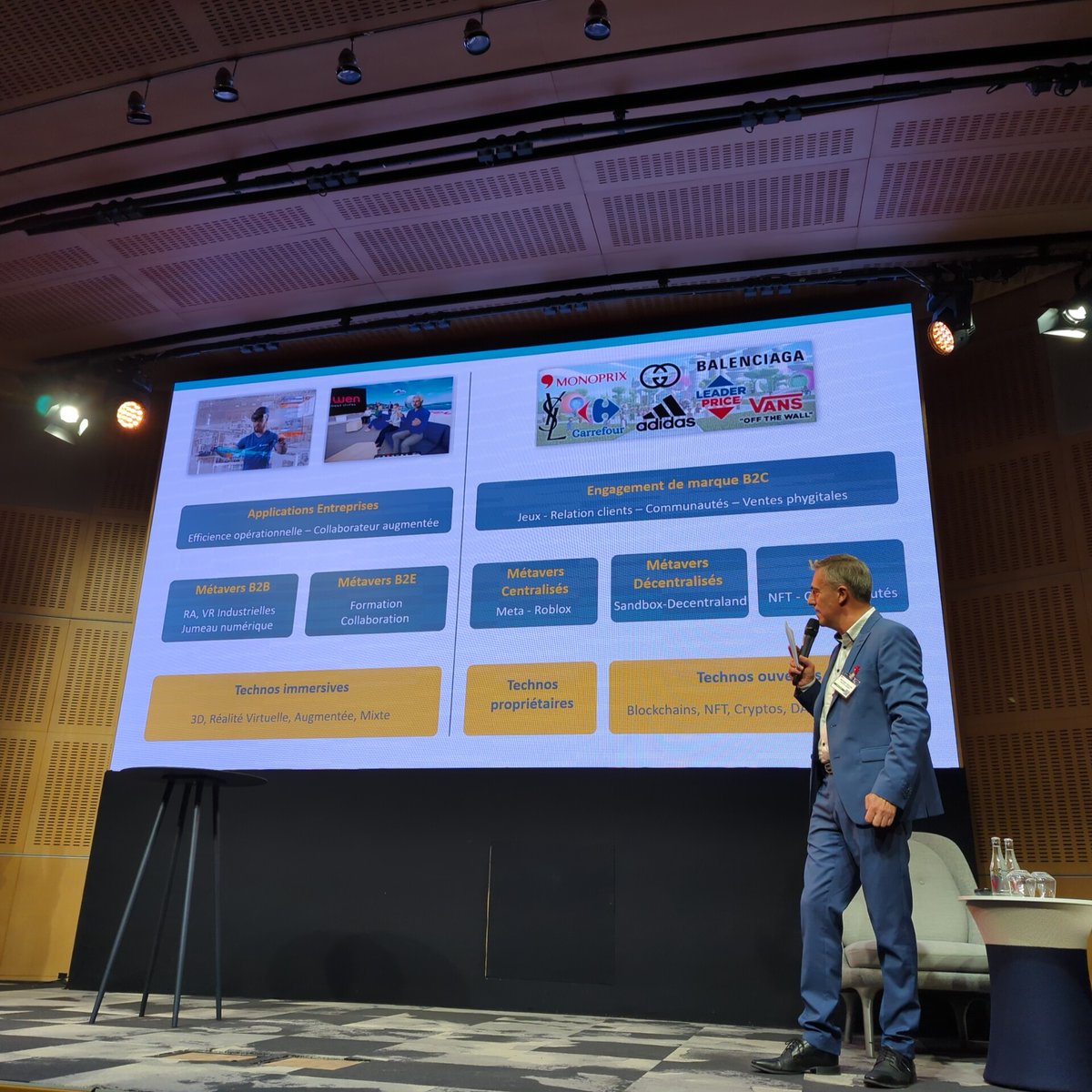 Aujourd'hui je suis à l'IMAgine Day pour parler du #Web3 et du #Metaverse avec une question sensible : quel rapport entre les deux ? Article à suivre...