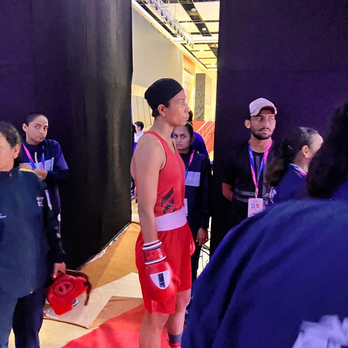 Nat_Games_Goa's tweet photo. @LovlinaBorgohai and @saweetyboora get ready for their bout in the Middleweight category.

#Boxing #36thNationalGames #NationalGames2022
#NationalGames #UnityThroughSports #JudegaIndiaJitegaIndia #NationalGamesGujarat #NationalGamesGujarat2022 #GameWithAim #રમતોએકકરેછે #GoForGold https://t.co/D5NldRlnB7