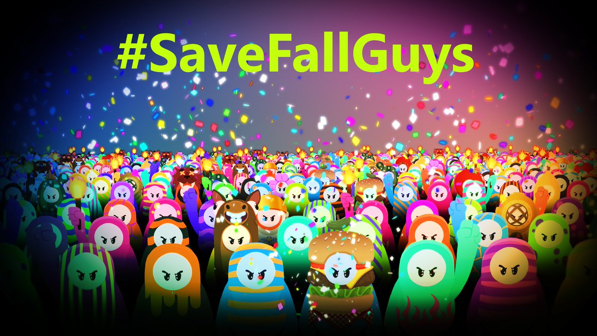 FallGuys... uno de los pocos juegos a los que quería jugar... motivación en organizar eventos, progresar, mejorar, farmear... y de repente... todo desbaneció 😔 
Las decisiones tomadas por la empresa van de mal en peor... creo que es tarde pero... #savefallguys