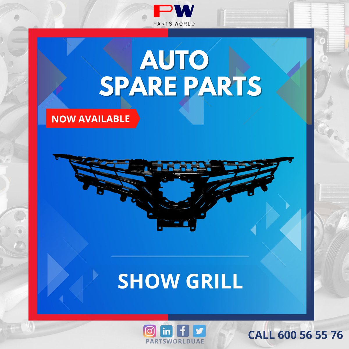 Partsworlduae's tweet photo. Partsworld | Auto Spare Parts | Showgrill
📩 parts.sales@partsworld.ae 
Whatsapp : https://t.co/uRmLzB2g2D
📞 600565576
#partsworld #pw #showgrill #autospareparts #uae #partsforcars #toyota #automotive #autoparts #autopartsstore #caraccesories #summer #2022 https://t.co/4bhpNEky1z
