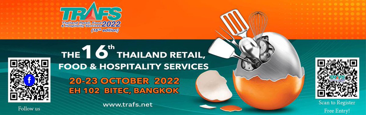 KeepitalB2B's tweet photo. Get ready for the 16th Thailand Retail, Food &amp; Hospitality Services tradeshow!

Thailand's No. 1 international tradeshow for restaurants, F&amp;B hotels, and food services on 20–23 October at BITEC, Bang Na, from 10am to 7pm.

Pre-register today >> https://t.co/B87Xv3Ojt9 https://t.co/0WOPvIDKcL