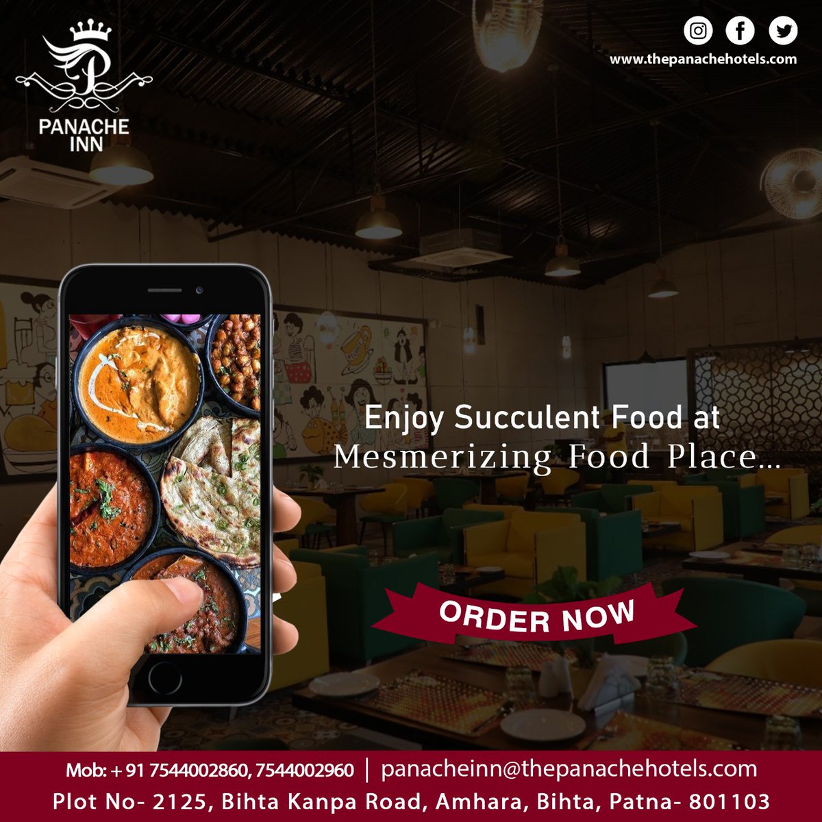 thepanachehotel's tweet photo. Enjoy succulent food at mesmerizing food place..
๐ง๐ผ ๐ผ๐ฟ๐ฑ๐ฒ๐ฟ ๐๐ผ๐ ๐ฐ๐ฎ๐ป ๐ฐ๐ฎ๐น๐น +๐ต๐ญ-๐ณ๐ฑ๐ฐ๐ฐ๐ฌ๐ฌ๐ฎ๐ต๐๐ / ๐๐๐๐๐๐๐๐๐๐.
You can book your visit on https://t.co/Cwjcq1i1QC
#homedelivery #food #panacheinn #delivery #staysafe #food #special #delicious #takeaway https://t.co/vUqOvUgVsr