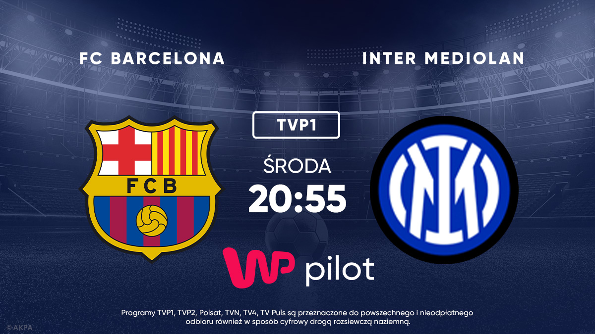 PilotWP_'s tweet photo. Kolejny mecz z Lewym już za moment! ⚽ Jaki wynik starcia obstawiacie?
FC Barcelona vs. Inter Mediolan dzisiaj o 20:55 na kanale TVP1 w WP Pilot 👉 https://t.co/9v4JhjlwIu
#tvonline #wppilot https://t.co/M6kgWtNrxR