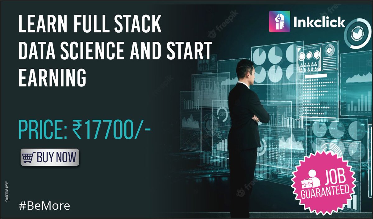 inkclick_world's tweet photo. Enroll for a Job Guaranteed Program!
Register on Inkclick and get a chance to join the upcoming batch for data science.
SignUp Today
#BeMore 

#datascience #datasciencecourse #datasciencecareer #datascienceacademy #fullstack #Inkclick https://t.co/c0BtjOi3SN