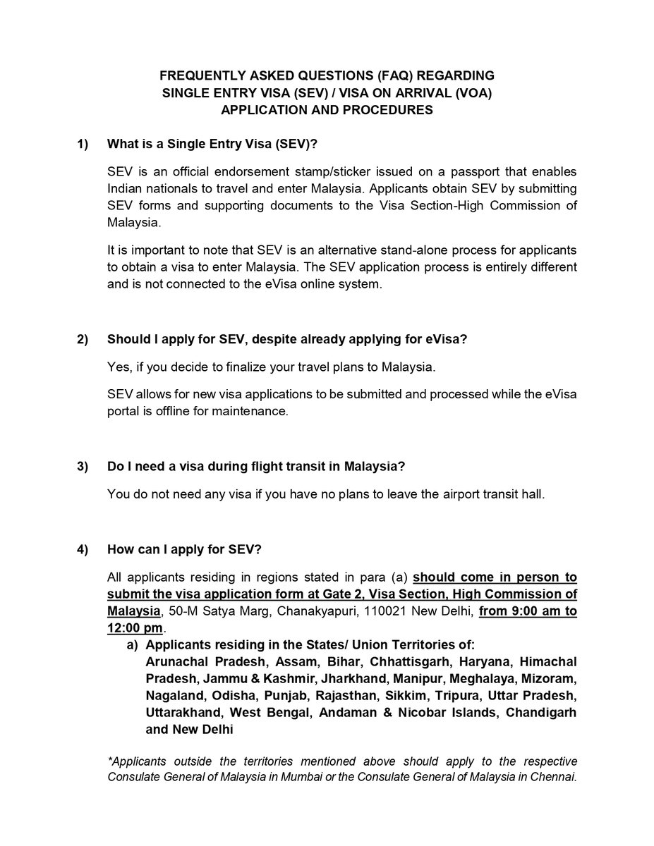 MYHCNewDelhi's tweet photo. FAQ: With regards to the inquiries on the Single Entry Visa that we received from the public, kindly find below the FAQ regarding this matter. https://t.co/9sC1RXnVua