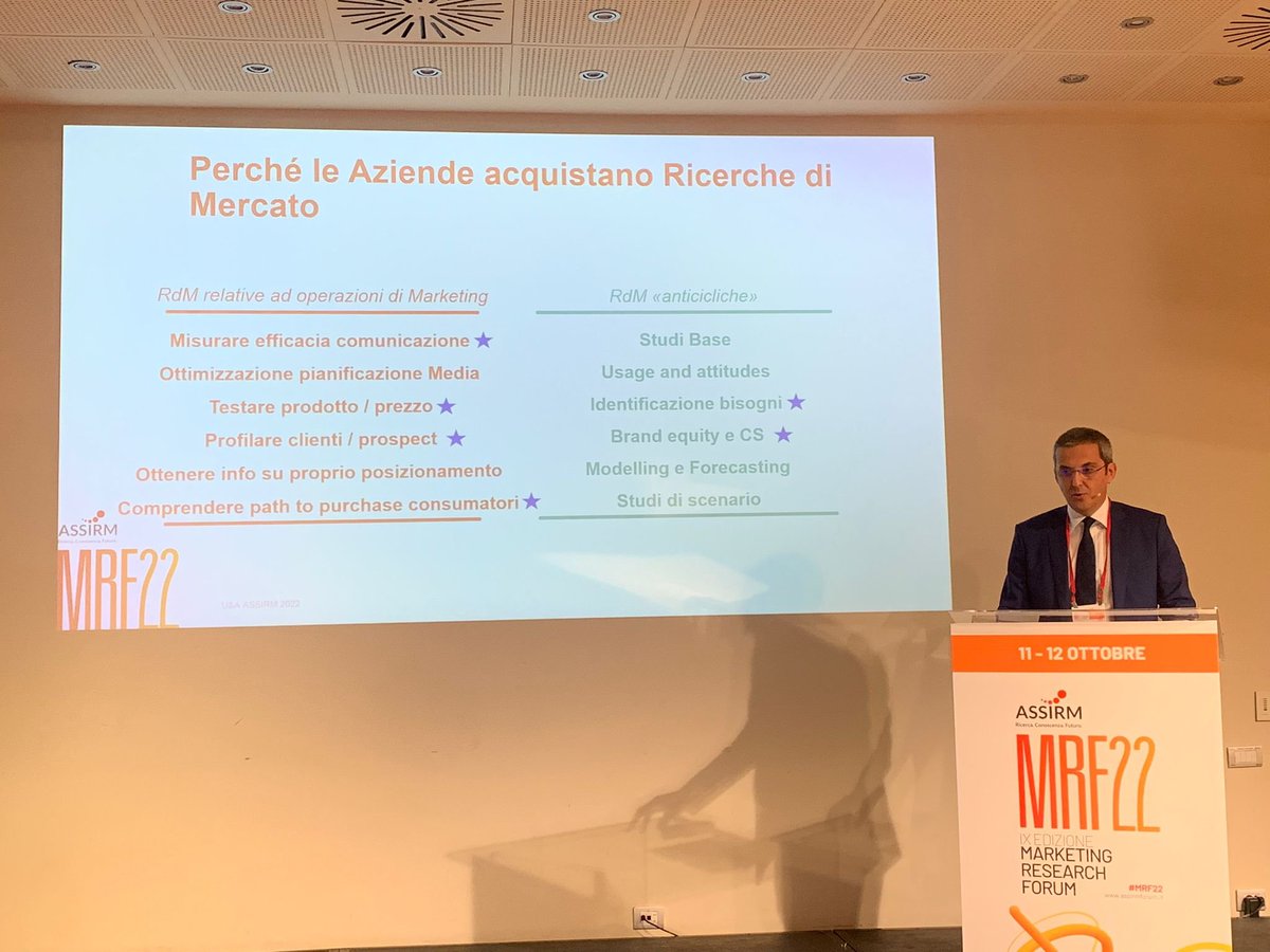 AssirmRicerca's tweet photo. #MRF22
Ecco perché le aziende acquistano Ricerche di Mercato.
📣 #EnzoFrasio, Vicepresidente di #Assirm https://t.co/hC6SK51aZu