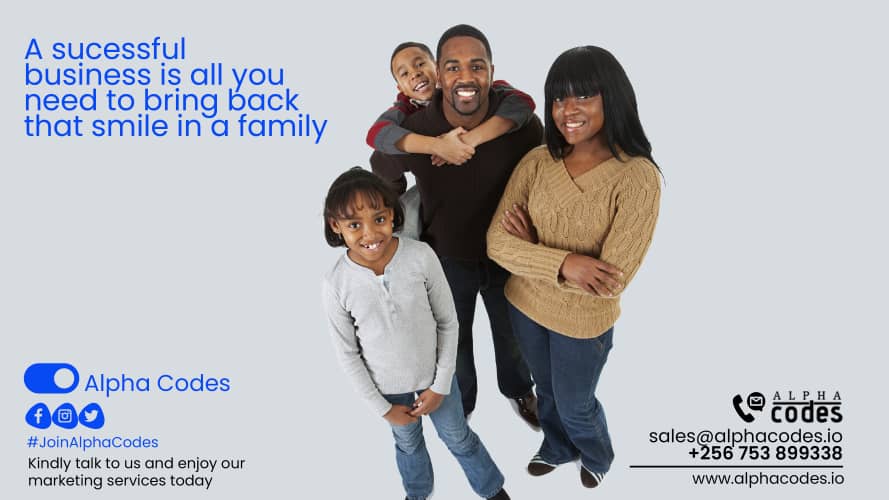 Stellaellaug's tweet image. A successful business is all you need to bring back that smile in a family.. Keep in touch with #JoinAlphaCodes for all online packages.
Contact us today : alphacodes.io | 0753 899 338