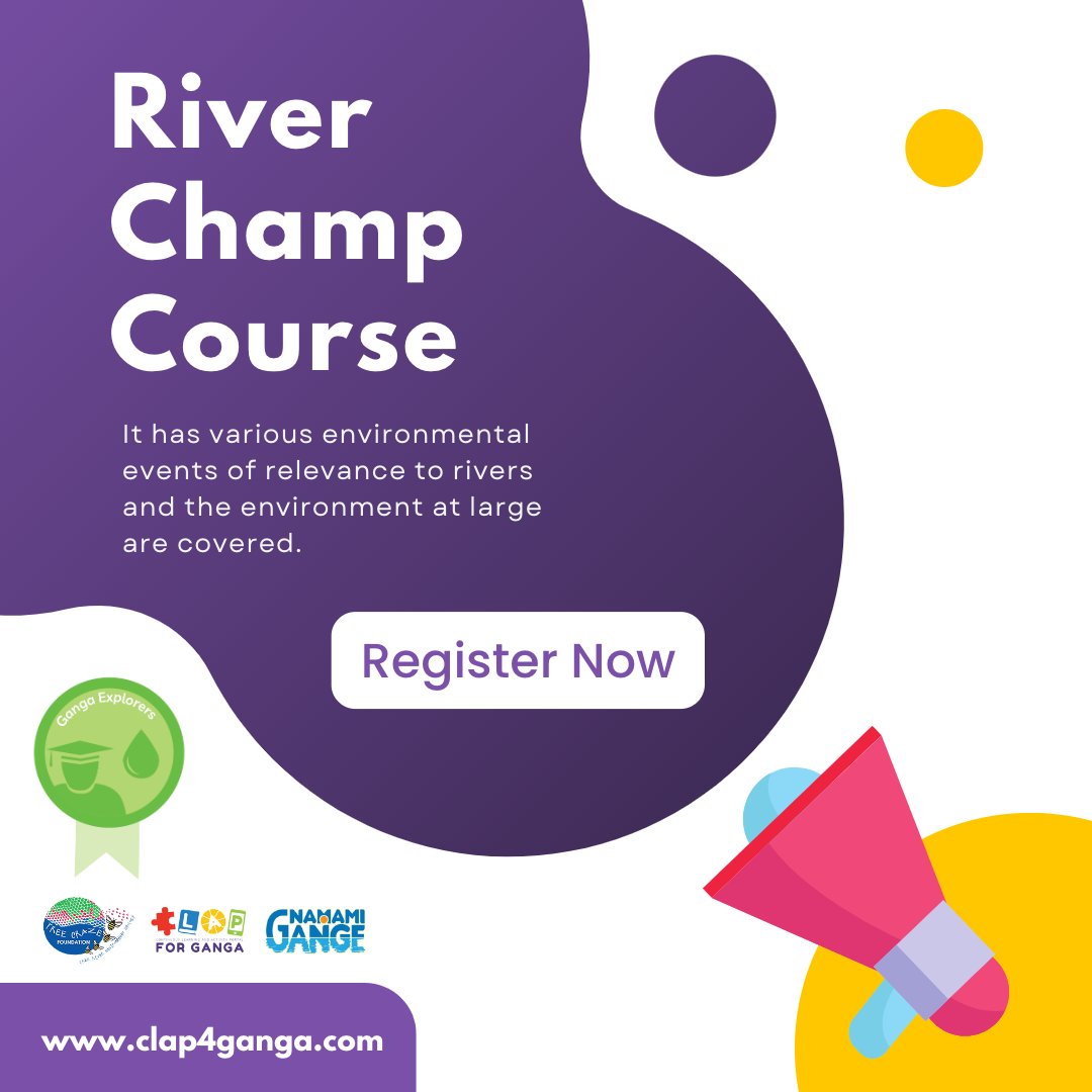 Clap4G's tweet image. River Champ Course!!
It’s a one of a kind online learning space designed for SelfLearners and for Academic Curriculum Enrichment. 

Register now on:
clap4ganga.com

#namamigange #riverchamp #selflearn #learnmore #learn #fun #course #rivers