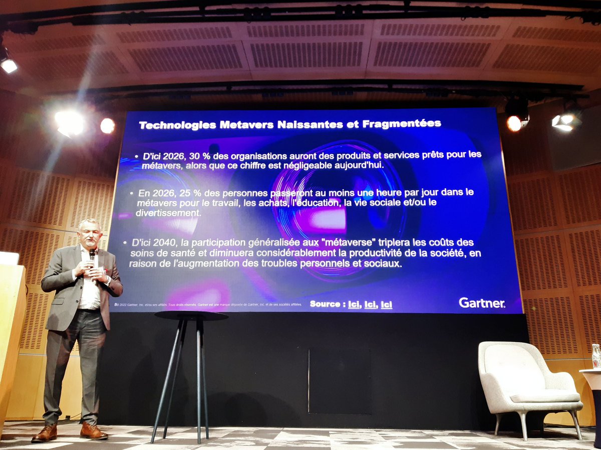 Presentation <a href="/Gartner_inc/">Gartner</a> @jlcouasnon <a href="/IMA_Innovation/">IMA - Innovation Makers</a> attention aux impacts a long terme du metavers sur la santé.