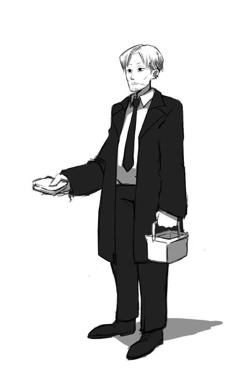 ティッシュを配る岸辺 