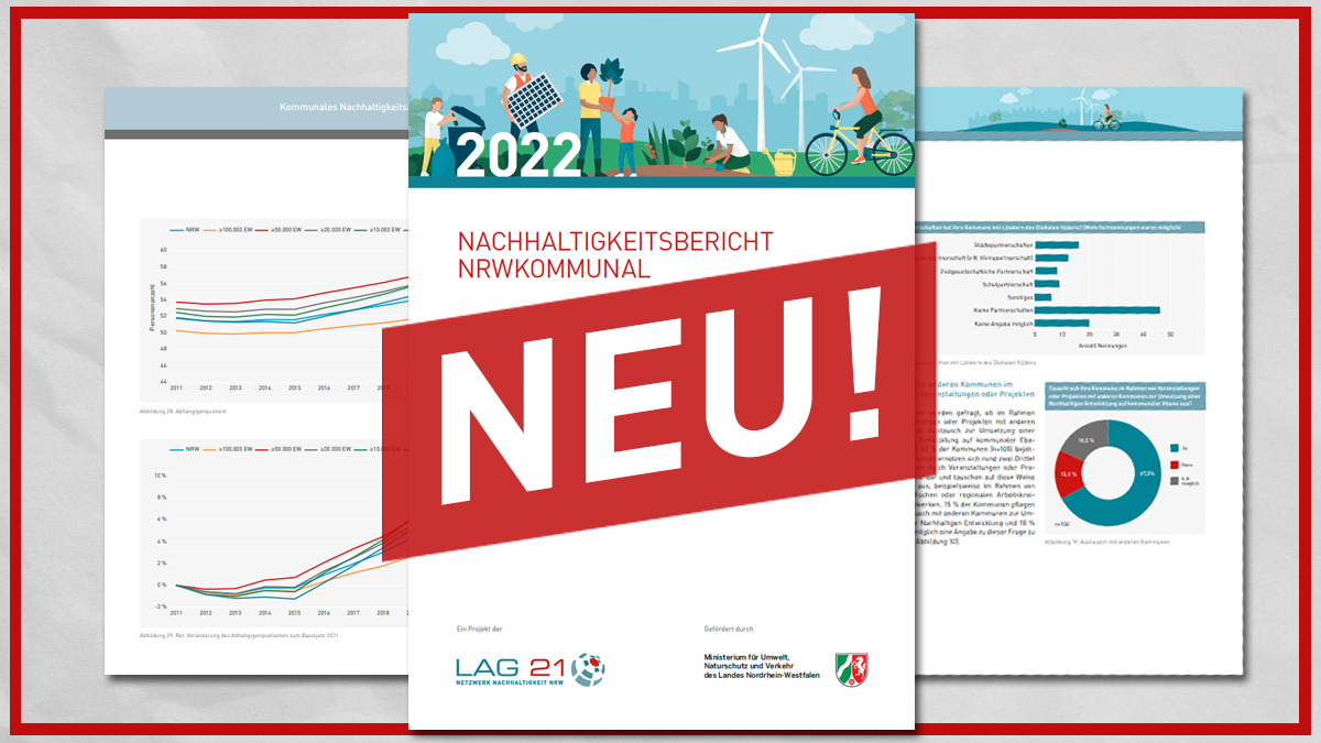 Die neuste Ausgabe unseres #Nachhaltigkeitsbericht nrwkommunal ist erschienen! Darin untersuchen wir mit Befragung &amp; 27 kommunalen Indikatoren, wie es um #NachhaltigeEntwicklung in #NRW-Kommunen steht. Spoiler: Es gibt positive Tendenzen, Tempo für Wandel muss aber erhöht werden!